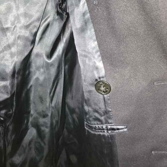 Vintage U.S. Navy Dark Blue Collared Jacket Coat Wool - Picture 8 of 12